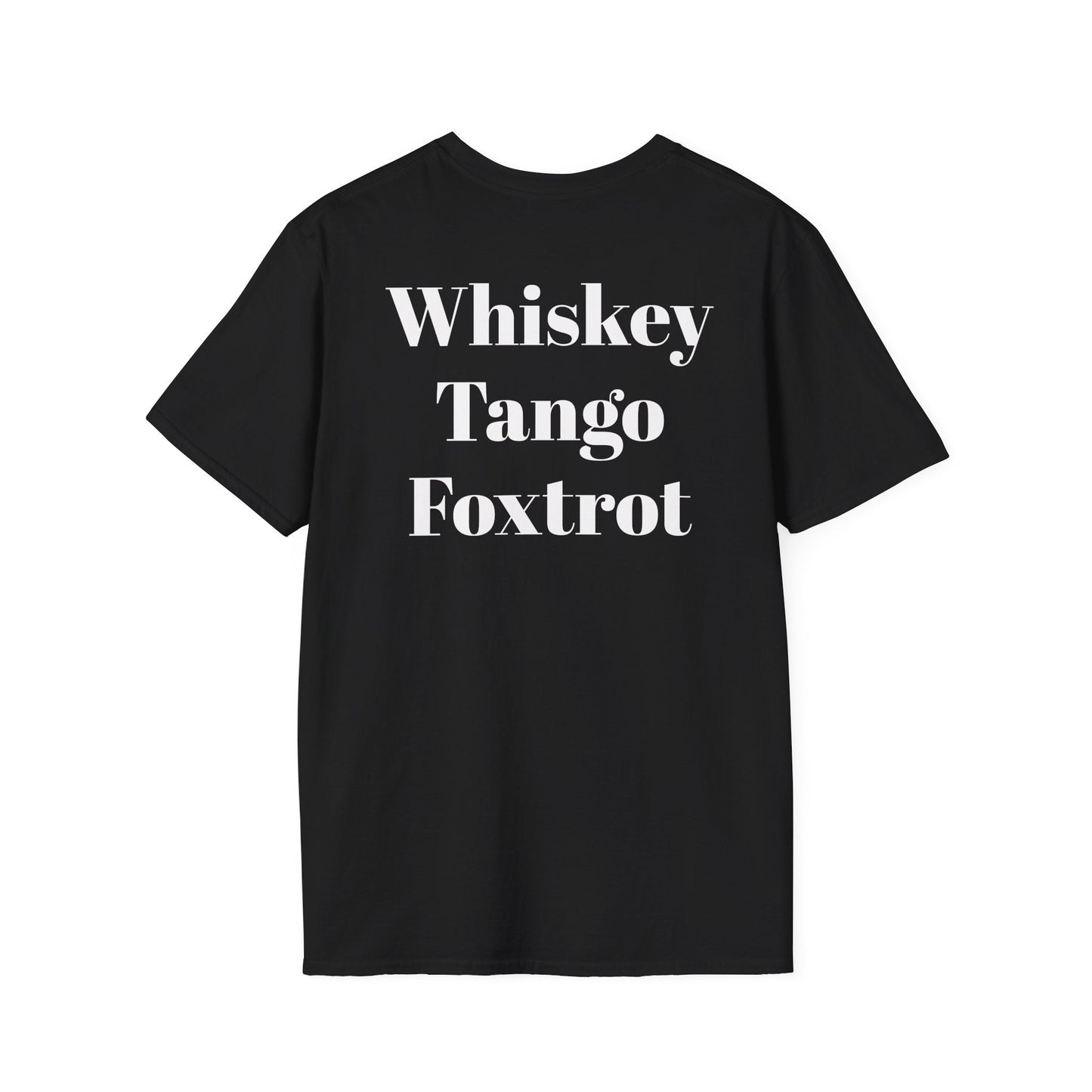 Veteran KUNTS Whiskey Tango Foxtrot Tee black punk streetwear with bold white text design on back