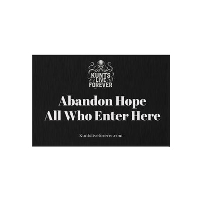 KLF "Abandon Hope" Outdoor Rug - Kunts Live Forever