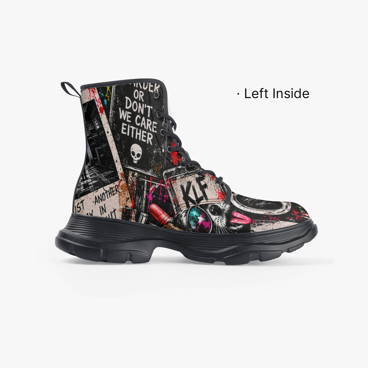 KLF Clocked In / Checked Out Chunky Leather Boots product view 6