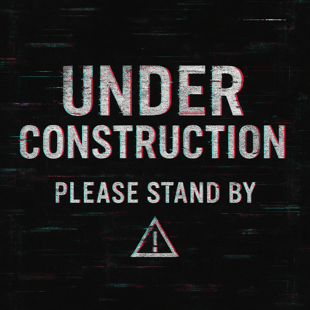 “Glitched punk construction graphic.”
