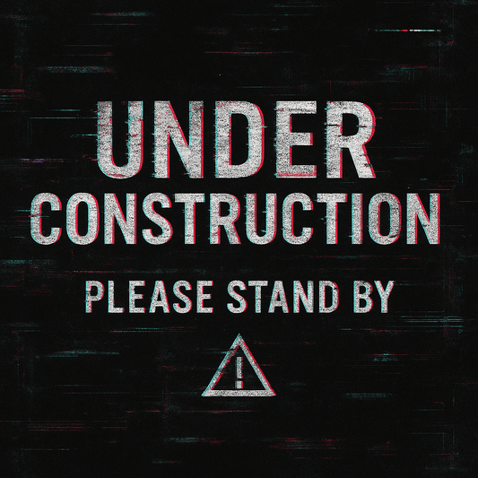 “Glitched punk construction graphic.”
