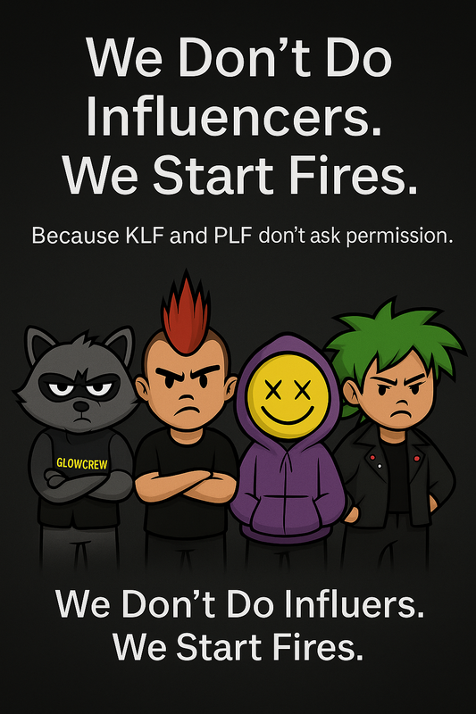 A bold, digital poster featuring the message "Punk Doesn’t Ask Permission. It Prints." in large white letters on a black background, evoking rebellion and defiance.