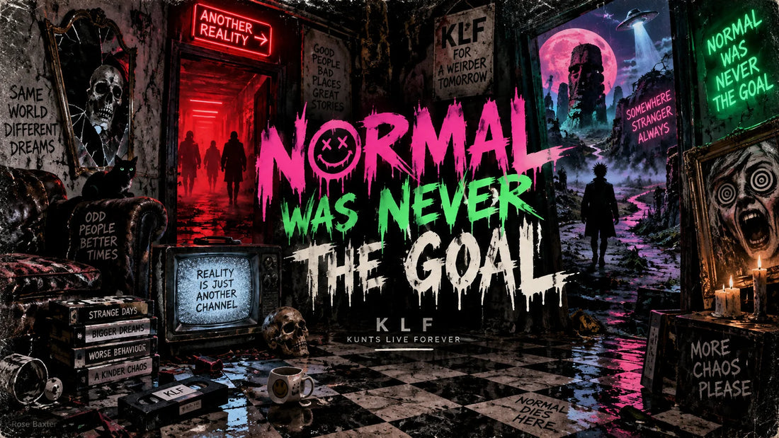 Kunts Live Forever punk streetwear graphic for Normal Was Never the Goal