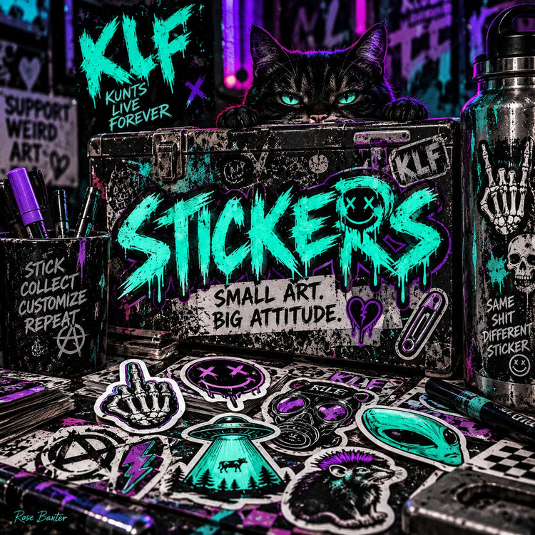 KLF “Dept. of Adhesive Warfare” | Sticker Collection collection artwork | Kunts Live Forever