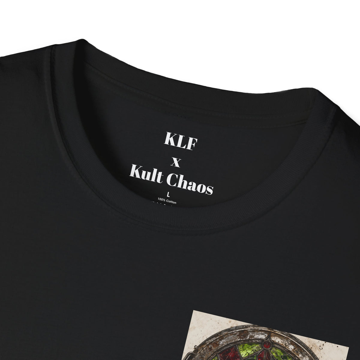Wrong Side of the Glass KLF × Kult Chaos graphic tee mockup