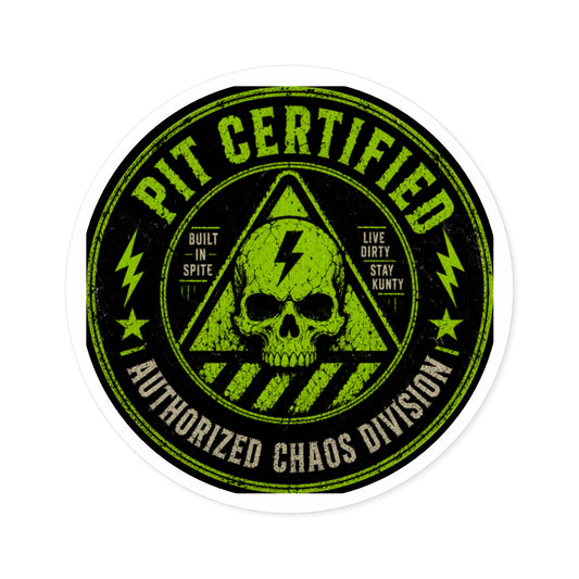 KLF “Pit Certified” Round Sticker | Lit From the Pit Collection | KLF Merch