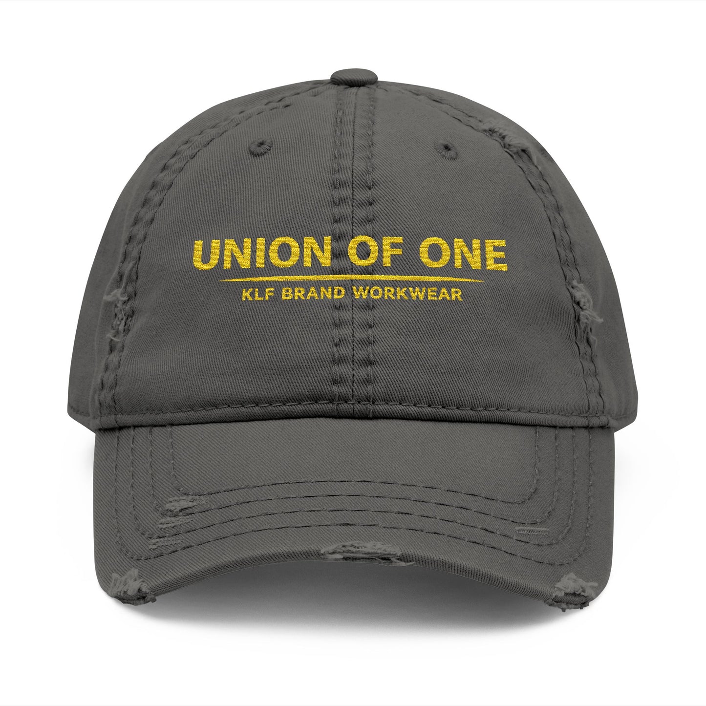 Union Of One Distressed Embroidered Hat | KLF Brand Workwear