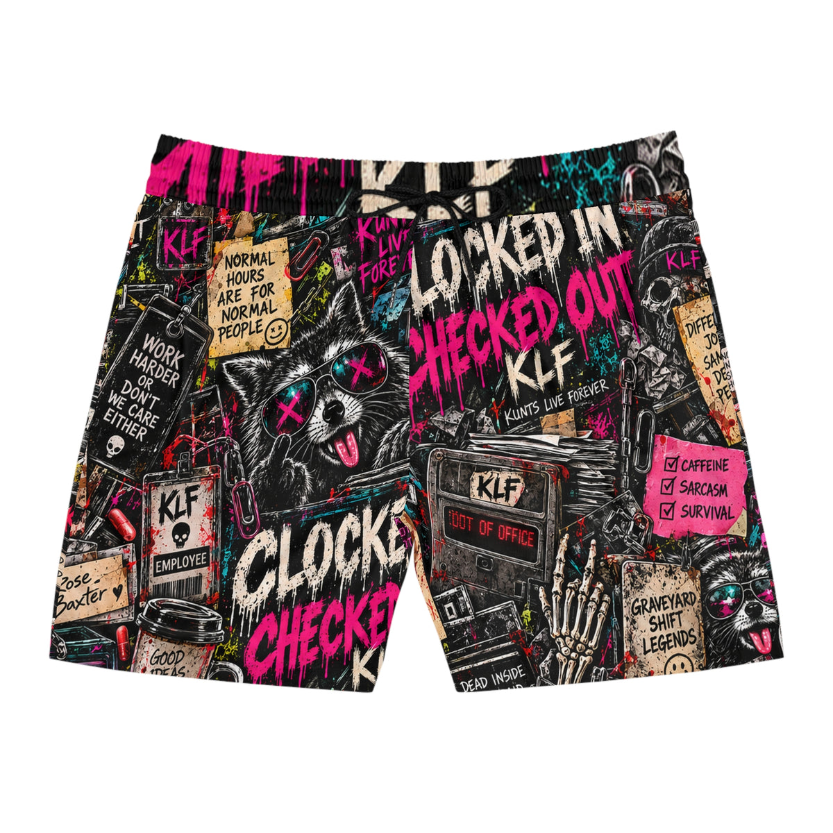 KLF Clocked In / Checked Out Swim Shorts product view 2