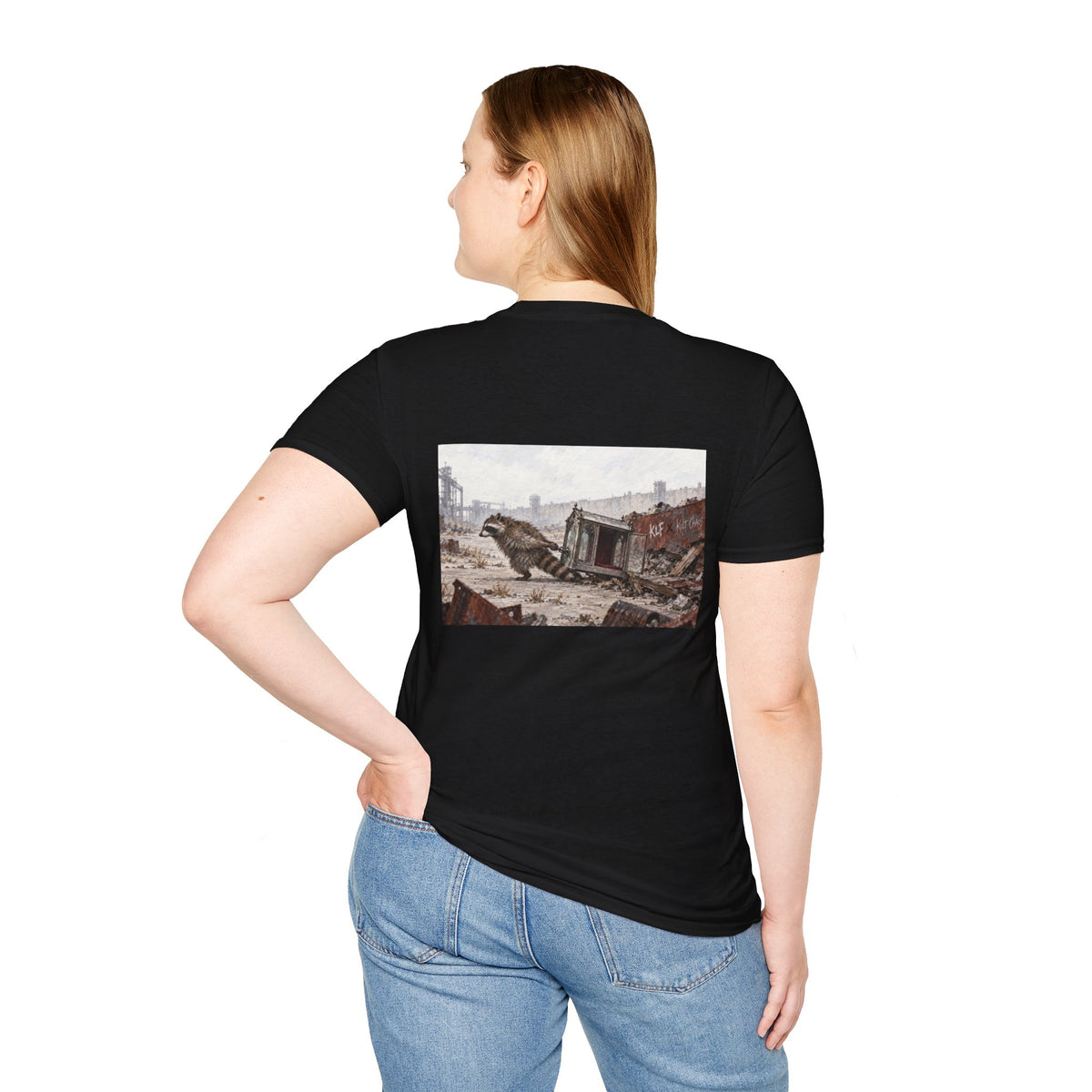 Worth the Trouble KLF × Kult Chaos apocalyptic industrial horror graphic tee mockup 5