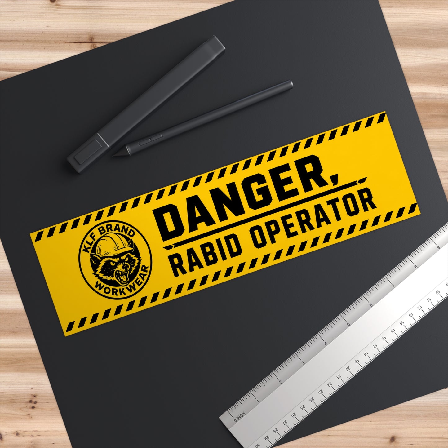 KLF “Danger: Rabid Operator” Bumper Sticker | KLF Brand Workwear | KLF Merch
