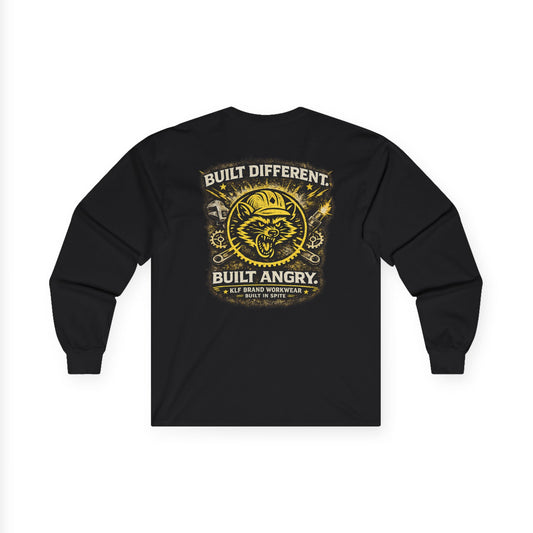 Built Different, Built Angry Long Sleeve Tee | KLF Brand Workwear