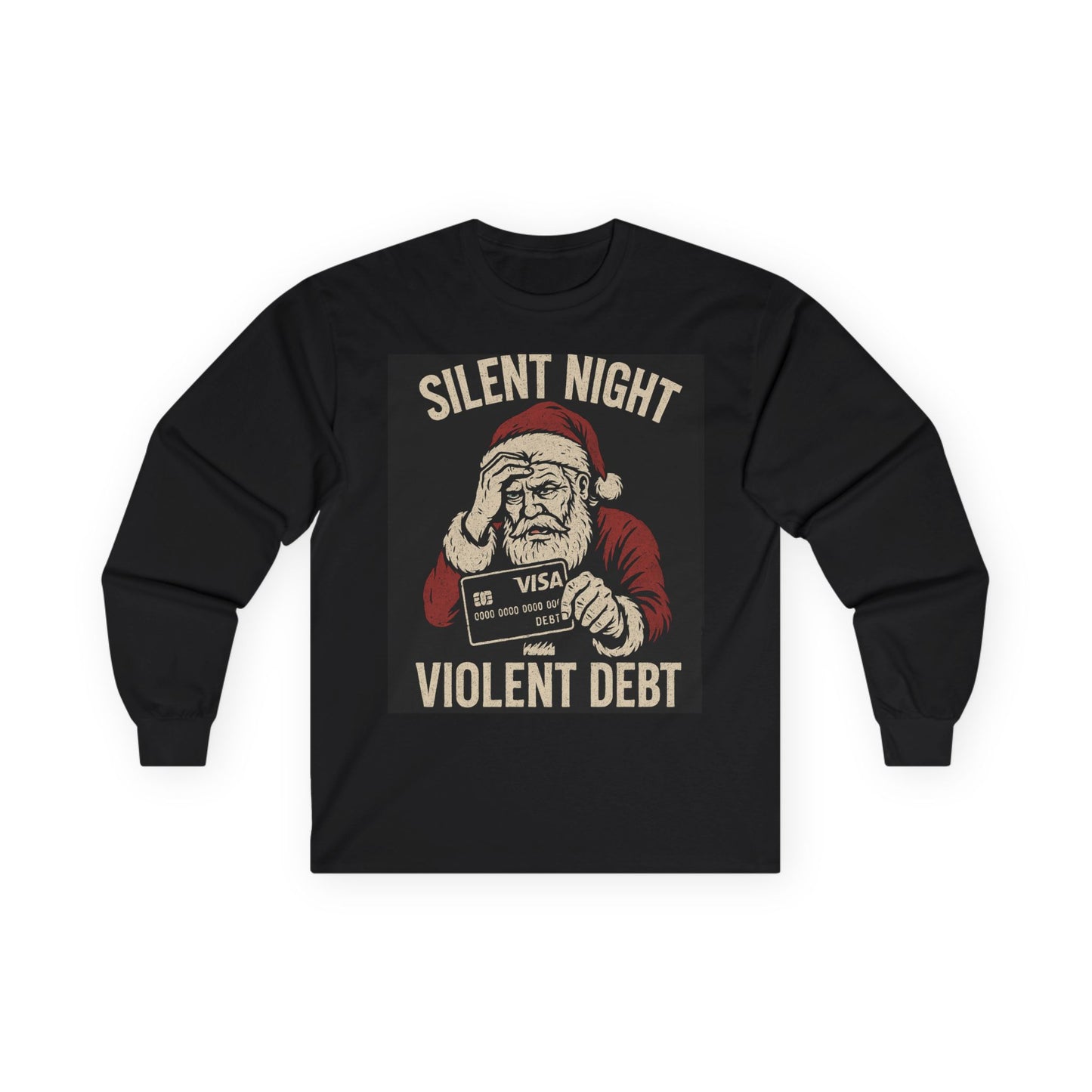 KLF “Silent Night, Violent Debt” – Anti-Corporate Christmas Long Sleeve