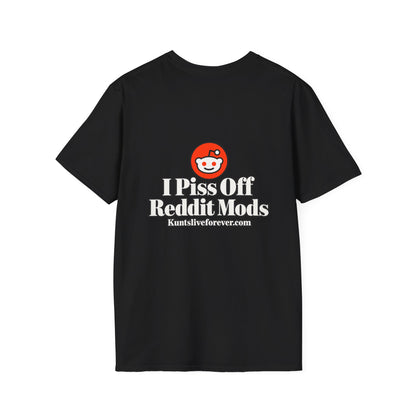 KLF Reddit graphic tee, black shirt product mockup view 1