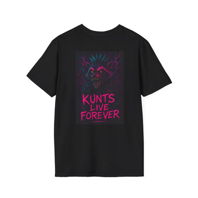 KLF "Neon Nightmare: The KLF Rabid Raccoon Reigns" Tee - Kunts Live Forever