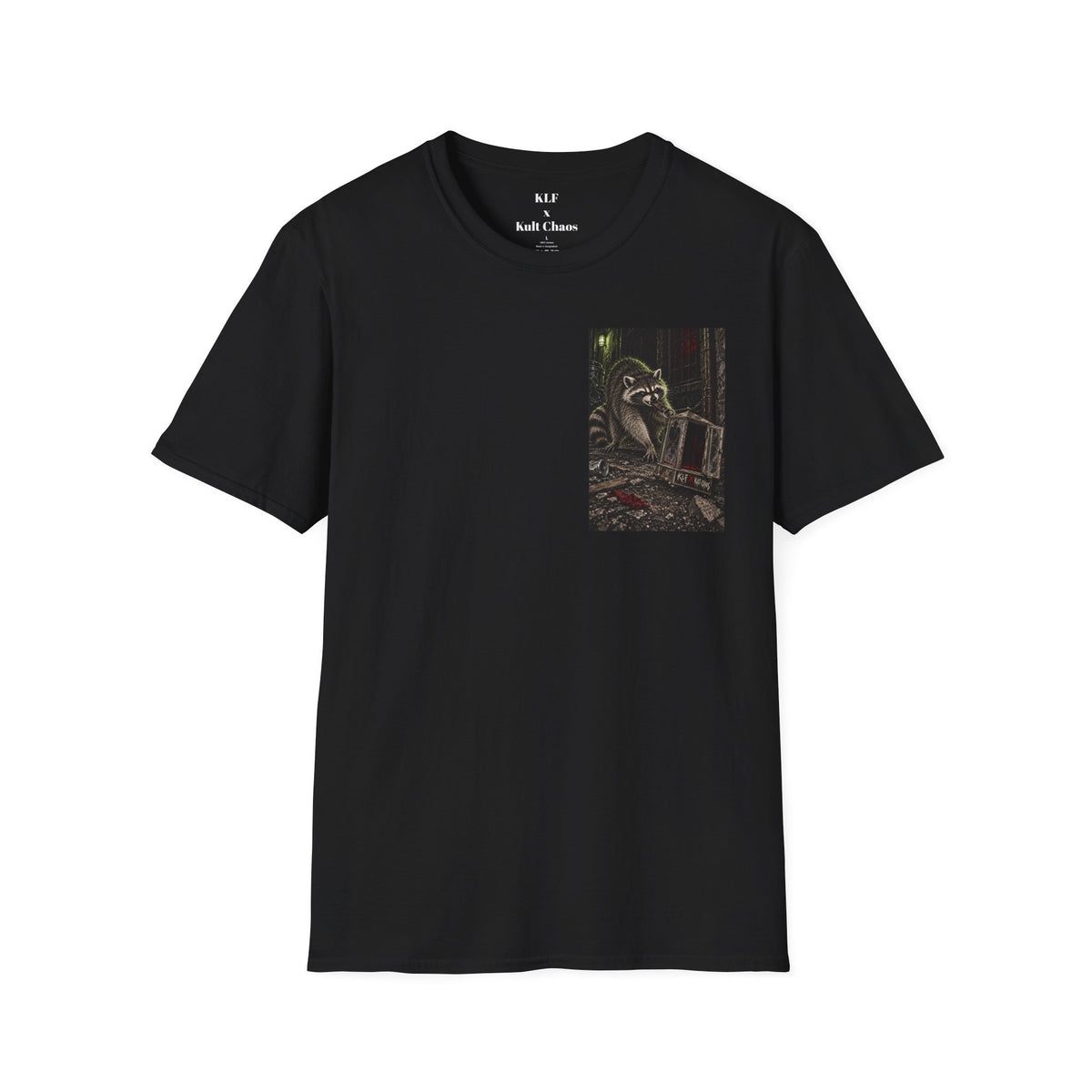 Worth the Trouble KLF × Kult Chaos apocalyptic industrial horror graphic tee mockup 2