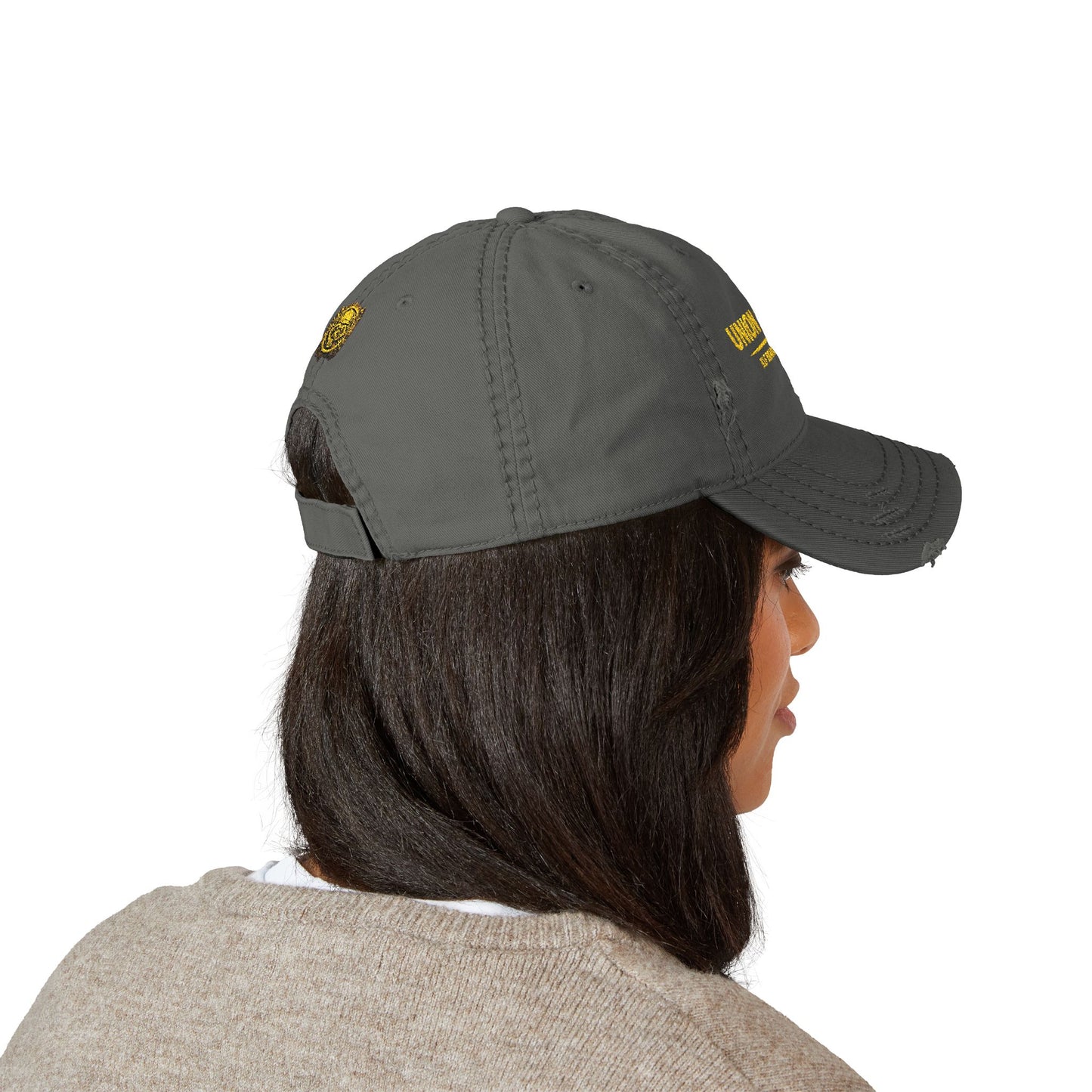 Union Of One Distressed Embroidered Hat | KLF Brand Workwear