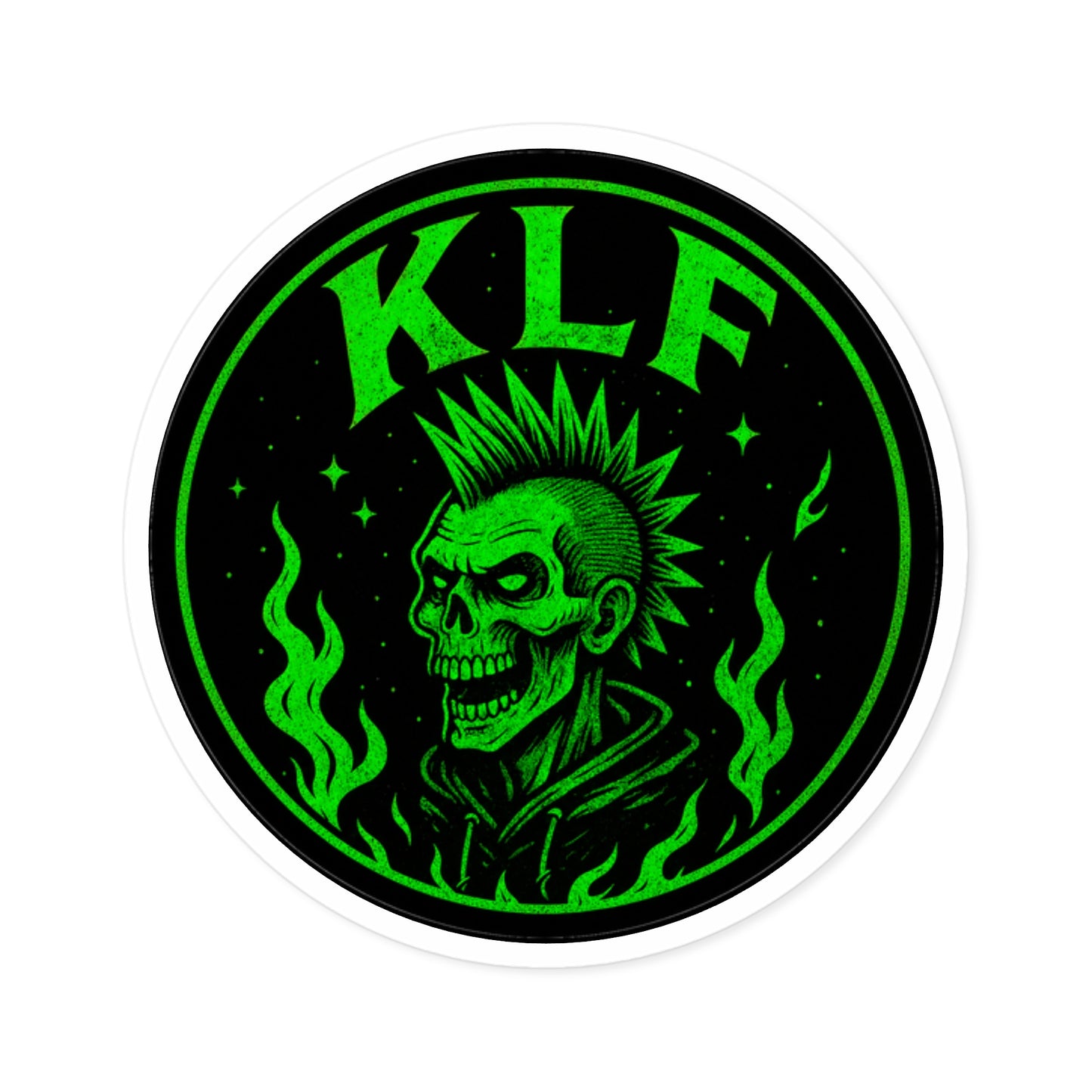 KLF Logo Punk Skull Sticker | KLF Merch