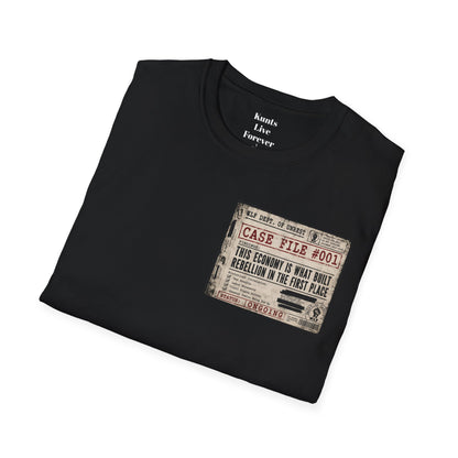 KLF Dept. of Unrest Case File #001 – This Economy Is What Built Rebellion in the First Place Tee | Anti-Corporate Punk Shirt