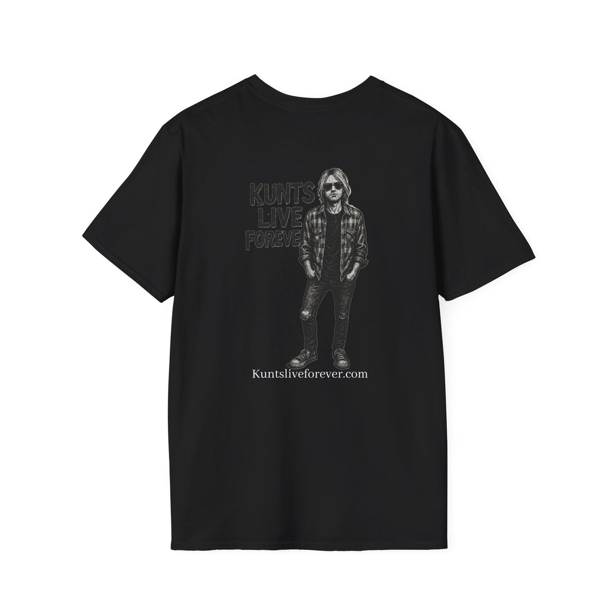 KLF Rebel Grunge Ghost graphic tee by Kunts Live Forever.