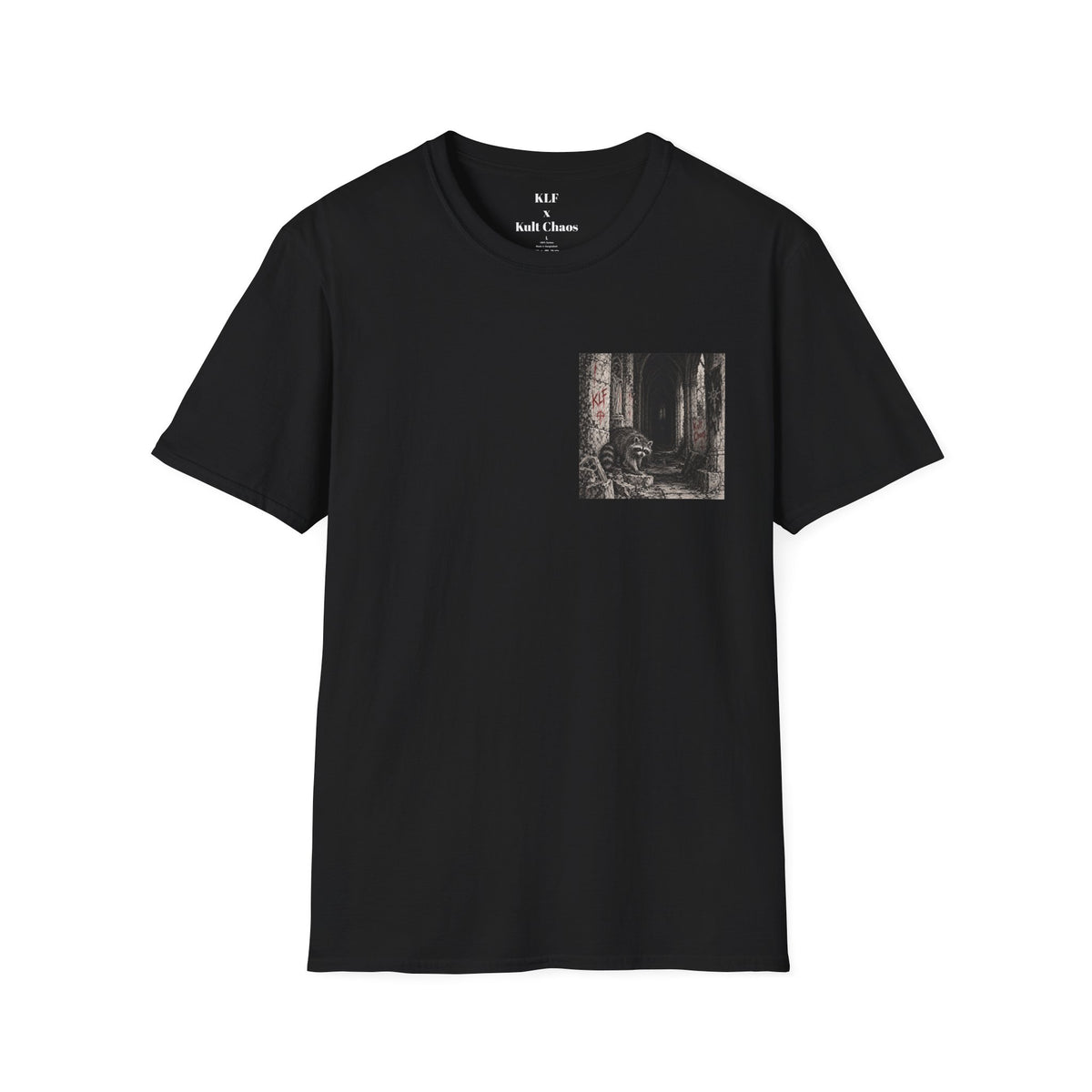Not My Fucking Problem KLF × Kult Chaos gothic horror dark humor graphic tee mockup 2