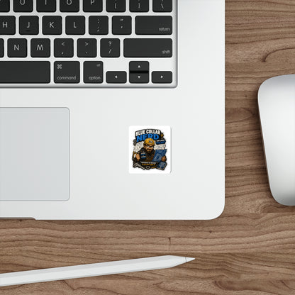 KLF “Blue Collar Nerd” Die-Cut Sticker | KLF Brand Workwear | KLF Merch