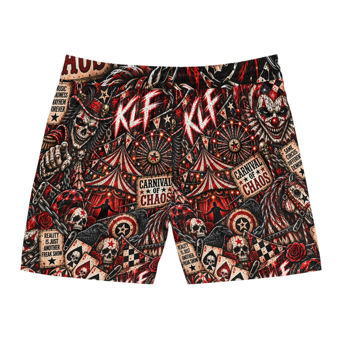 Carnival of Chaos Men's Mid Length Swim Shorts — KLF product image 4