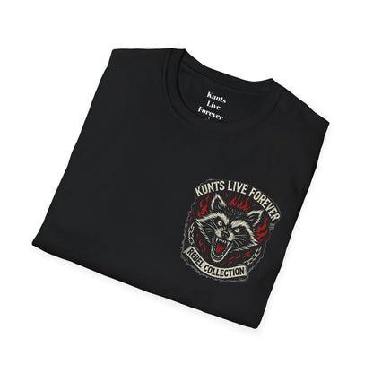 KLF Rebel Legend graphic tee by Kunts Live Forever.
