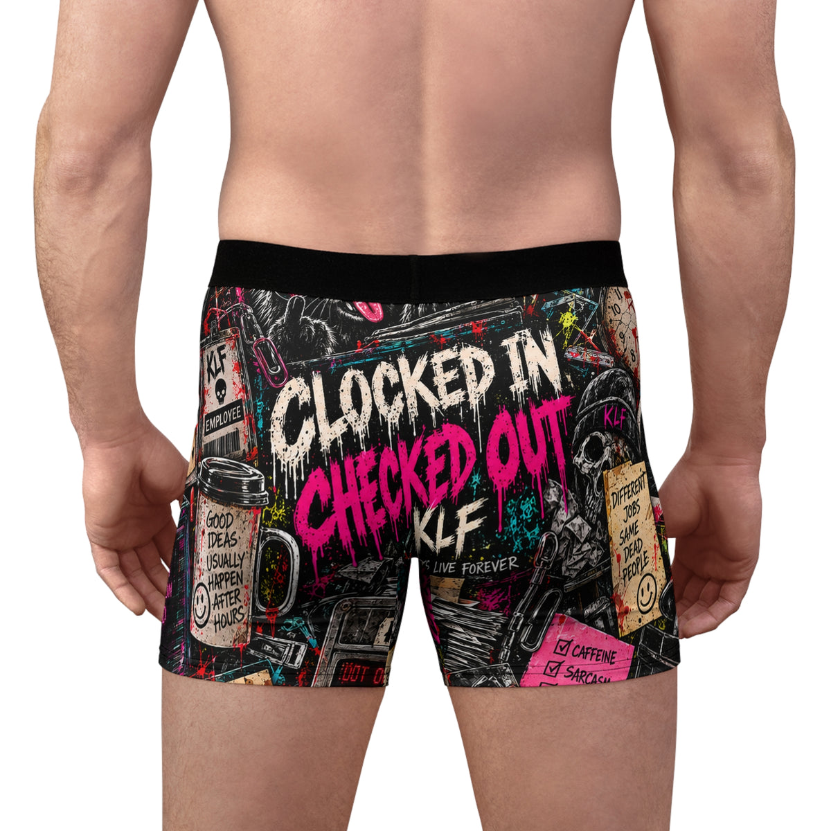 KLF Clocked In / Checked Out Boxer Briefs product view 2