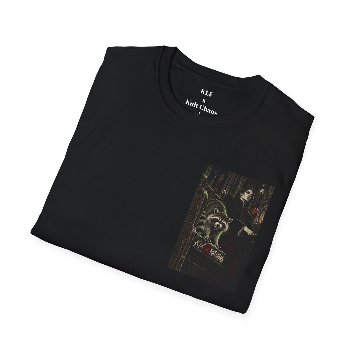 Strange Company KLF × Kult Chaos gothic vampire dark fantasy graphic tee mockup 4