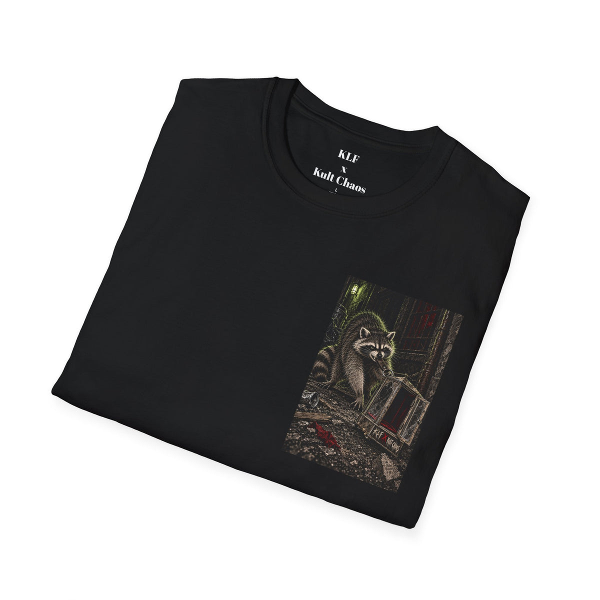 Worth the Trouble KLF × Kult Chaos apocalyptic industrial horror graphic tee mockup 6