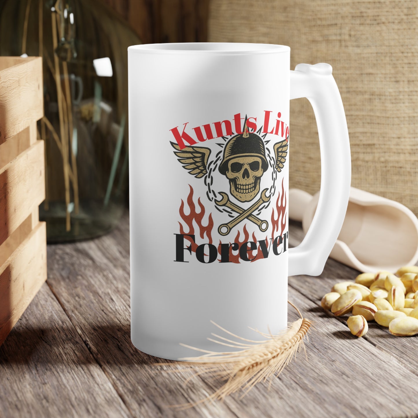 KLF “Custom Frosted Glass Rock & Roll" Beer Mug | KLF Streetwear