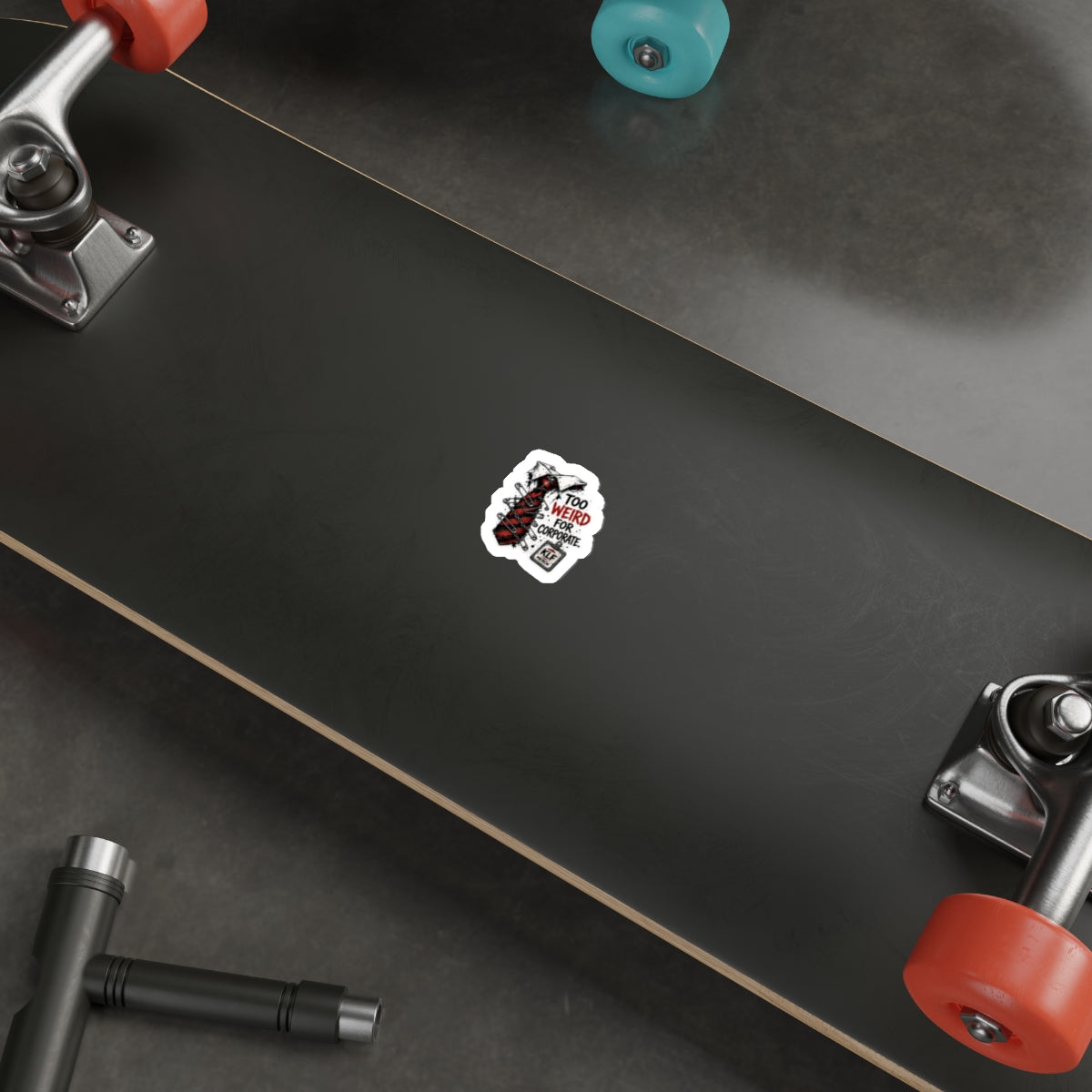 KLF “Too Weird for Corporate” Die-Cut Sticker | KLF Merch