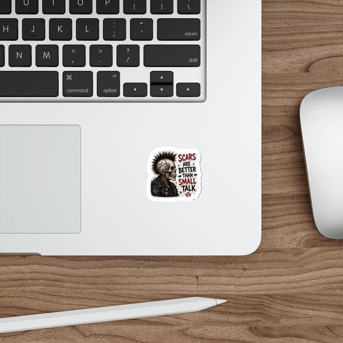 KLF “Scars Are Better Than Small Talk” Die-Cut Sticker | KLF Merch