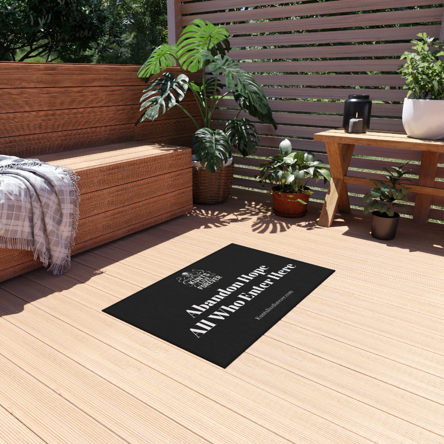 KLF "Abandon Hope" Outdoor Rug | KLF Streetwear