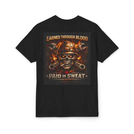 Earned Through Blood Tee | KLF Punk Workwear
