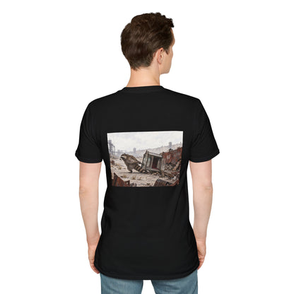 Worth the Trouble KLF × Kult Chaos apocalyptic industrial horror graphic tee mockup 3