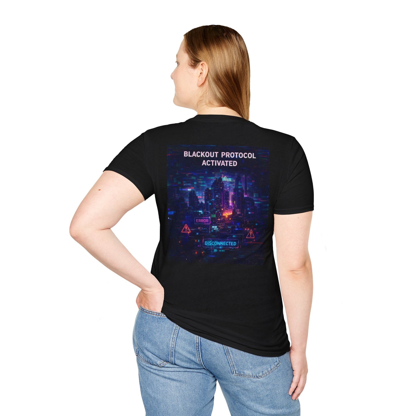 Blackout Protocol Activated Tee | KLF Glitchcore Punk Streetwear