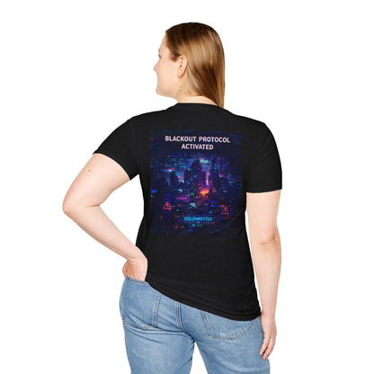 Blackout Protocol Activated Tee | KLF Glitchcore Punk Streetwear