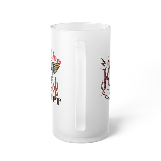 KLF “Custom Frosted Glass Rock & Roll" Beer Mug | KLF Streetwear