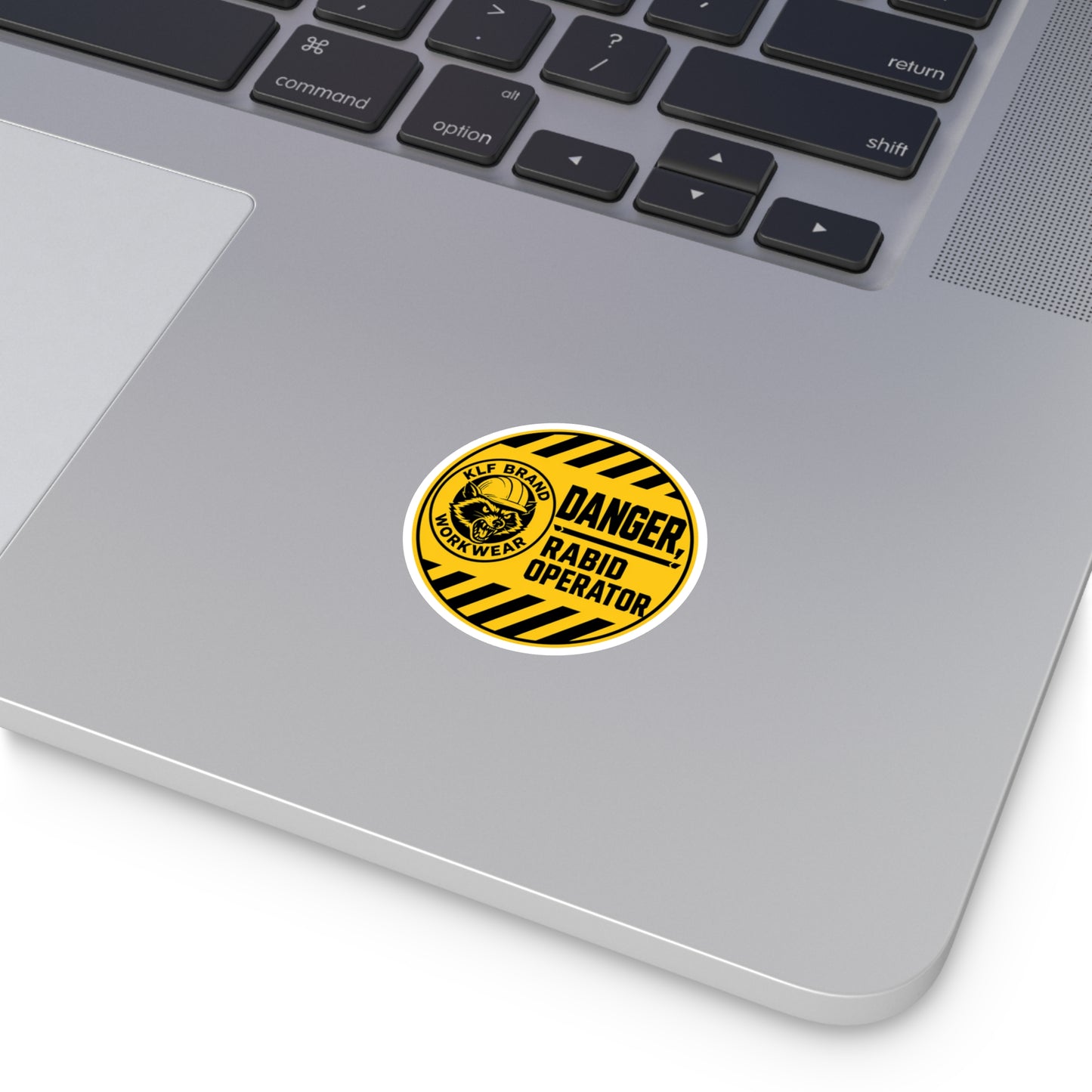 KLF “Danger: Rabid Operator” Hardhat Sticker | KLF Brand Workwear | KLF Merch