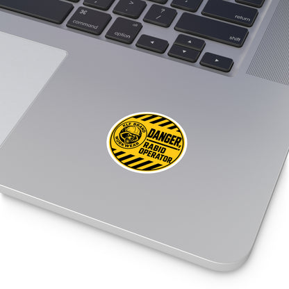 KLF “Danger: Rabid Operator” Hardhat Sticker | KLF Brand Workwear | KLF Merch