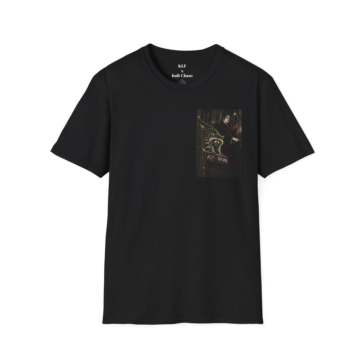 Strange Company KLF × Kult Chaos gothic vampire dark fantasy graphic tee mockup 2