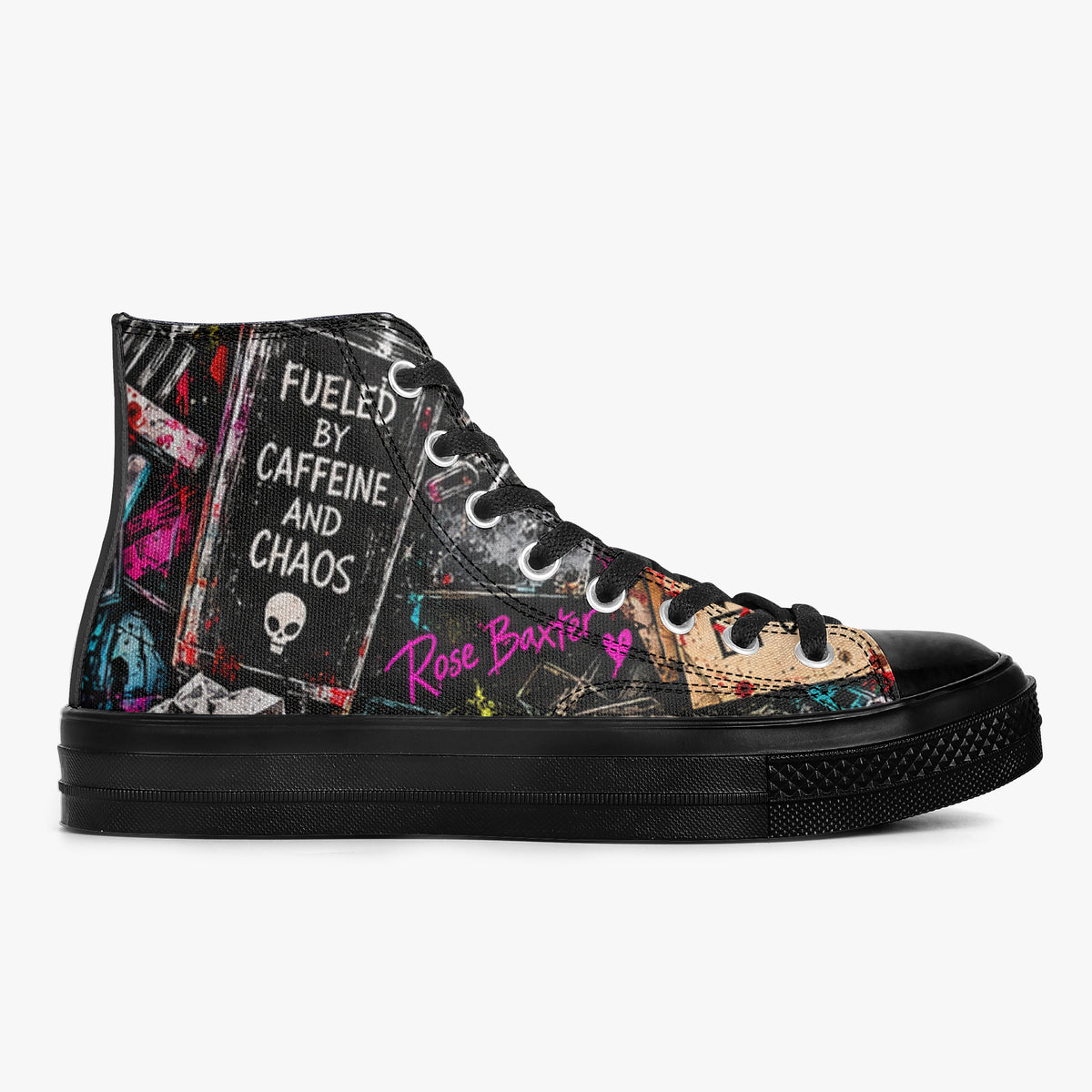 KLF Clocked In / Checked Out High-Top Canvas Shoes product view 6