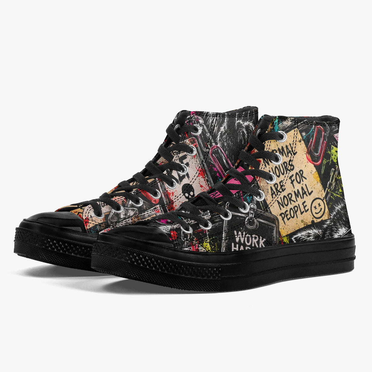 KLF Clocked In / Checked Out High-Top Canvas Shoes product view 10