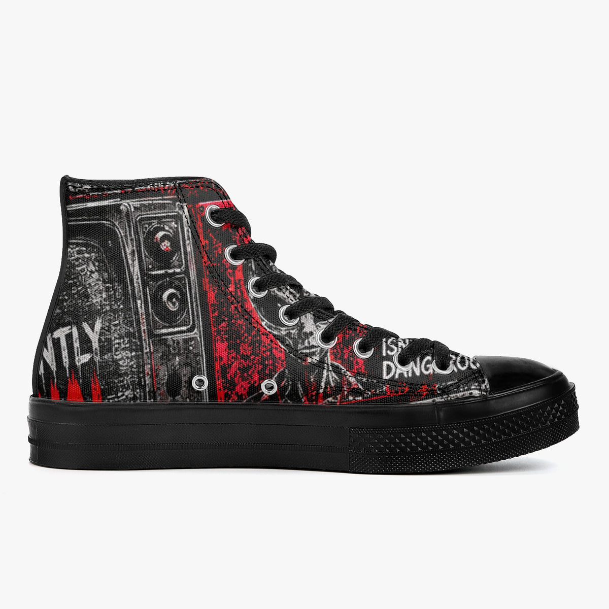 Reality Is Currently Unusual High Top Canvas Shoes – product image 5