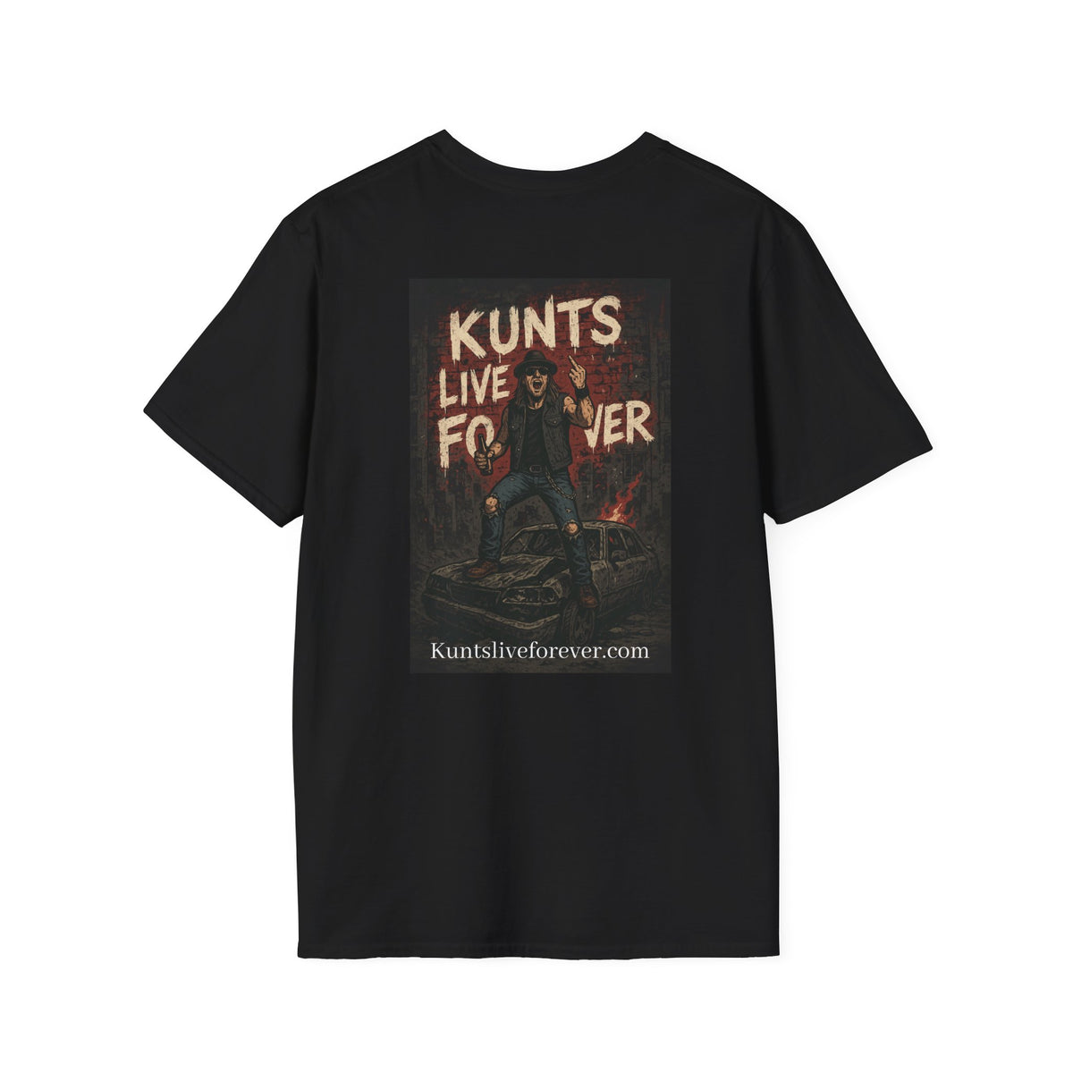 KLF Rebel Roadkill Riot graphic tee by Kunts Live Forever.
