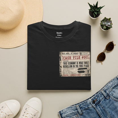 KLF Dept. of Unrest Case File #001 – This Economy Is What Built Rebellion in the First Place Tee | Anti-Corporate Punk Shirt