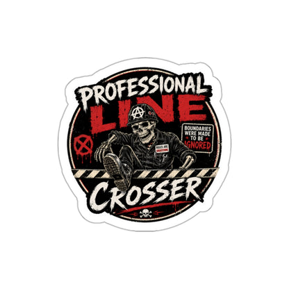 Professional Line Crosser – Punk Skeleton Sticker | KLF Underground Collection