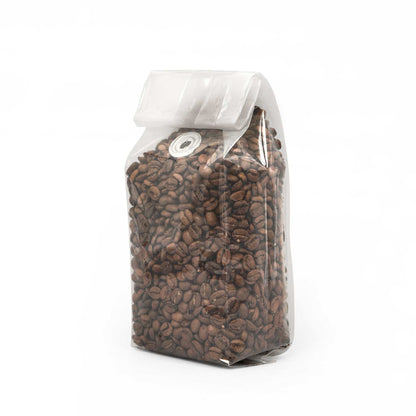 Pirate Brew Blend dark French roast coffee beans in sealed bag