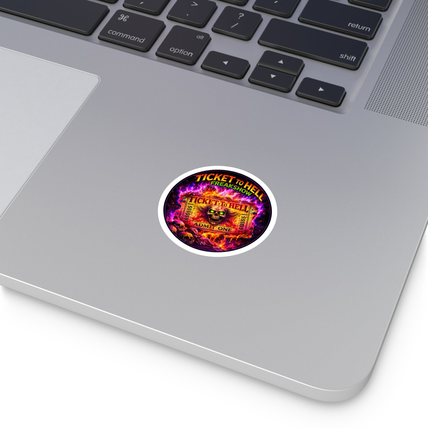 KLF “Ticket to Hell” Die-Cut Sticker | Carnival of Chaos – Freakshow Expansion | KLF Merch